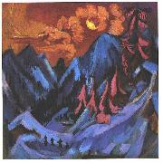 Ernst Ludwig Kirchner, Winter moon landscape